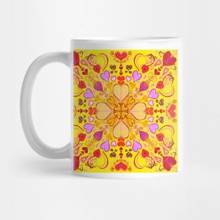 Valentines on Yellow Mug